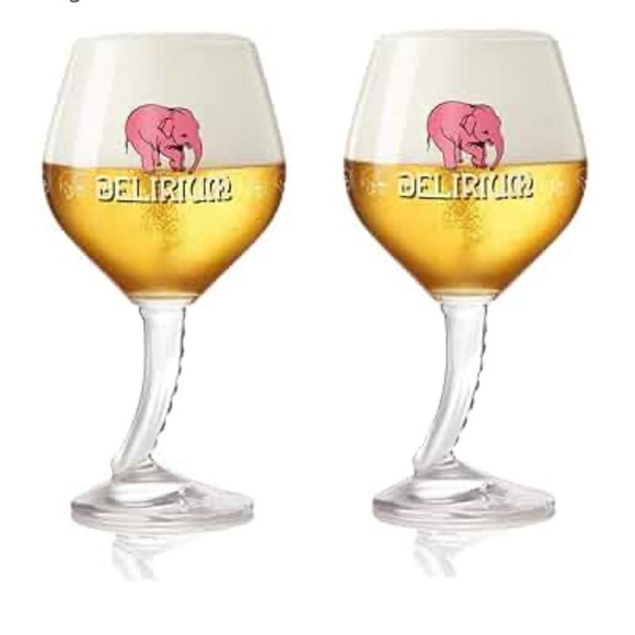 pair of Delirium elephant glasses - Picture 1 of 5